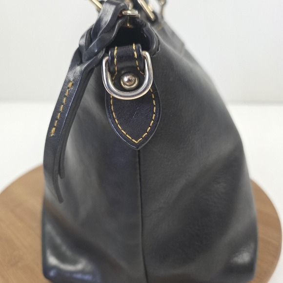 Dooney & Bourke Florentine Satchel Bag Womens Medium Black Leather Zip Top Purse - Picture 7 of 16